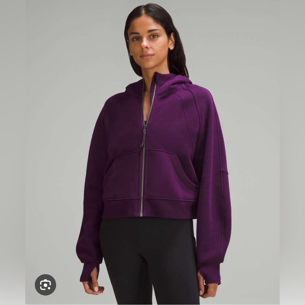 Auth. ✅ Lululemon Oversized Full Zip Scuba in “Dark Magenta” Size XL/XXL 💜 - Picture 10 of 10